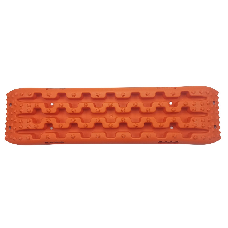Basic Plastic Traction Board Orange Front Top view of orange Basic Plastic Recovery Traction Board with anti-slip pattern