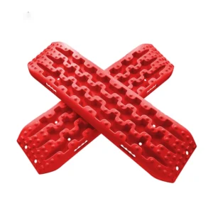 Premium Nylon Traction Boards Red Crossed Display Crossed premium nylon traction boards in red for 4x4 off-road recovery