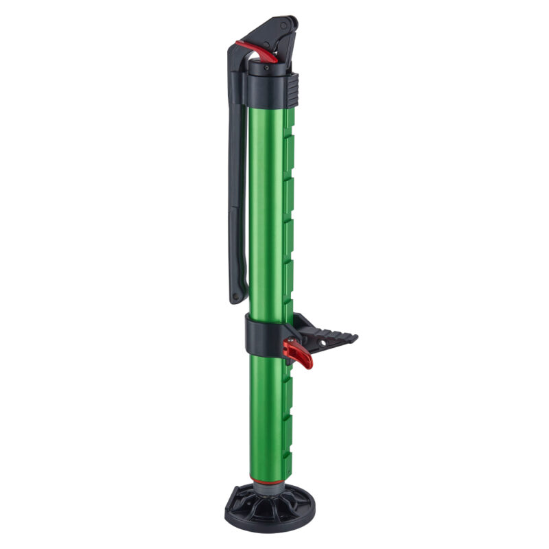 green hydraulic jack budget version Green budget-friendly hydraulic jack with round base for off-road recovery