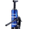multipurpose jack front view Front view of PMP Multipurpose Hydraulic Jack in blue without handle extension