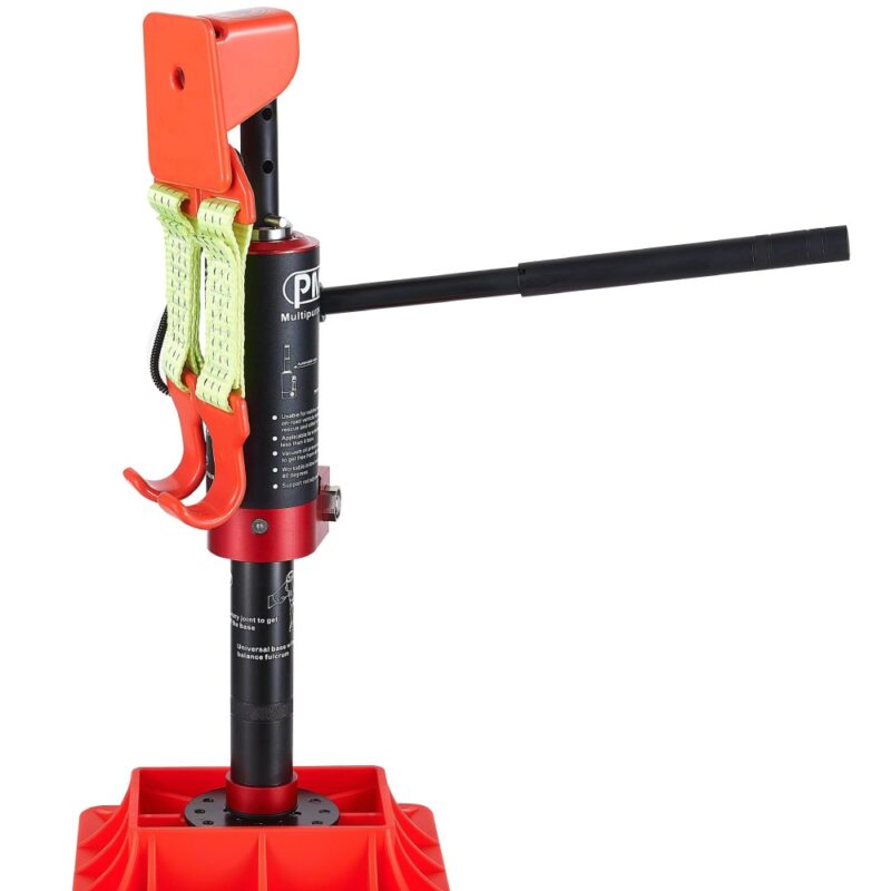 multipurpose_jack_full_assembly Fully assembled PMP multipurpose jack with tire lift hook and widened base