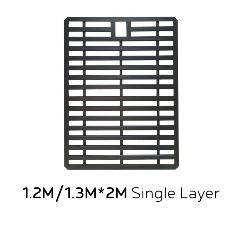 1.2M or 1.3M x 2M single layer roof rack cargo basket for SUV, car top luggage carrier, heavy duty steel with rectangular cutout. Universal Roof Rack Cargo Basket for SUV Car Top Luggage Carrier