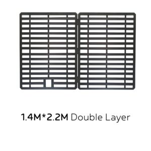 1.4M x 2.2M double layer folding roof rack cargo basket with triple hinge design, heavy duty steel for SUV and car top luggage carrier. Universal Roof Rack Cargo Basket for SUV Car Top Luggage Carrier