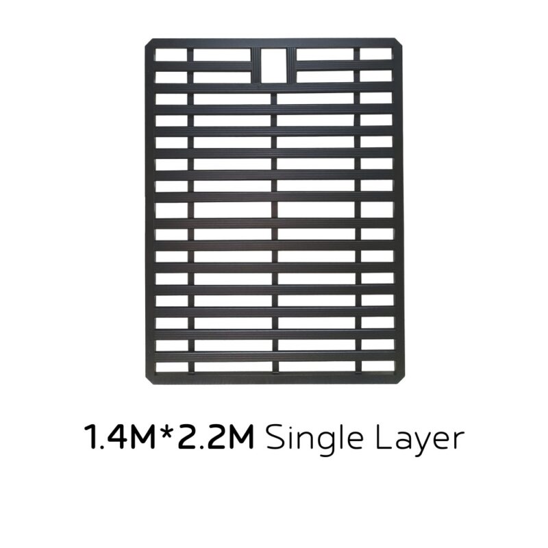 1.4M x 2.2M single layer roof rack cargo basket, extra large heavy duty steel luggage carrier for SUV and car roof. Universal Roof Rack Cargo Basket for SUV Car Top Luggage Carrier