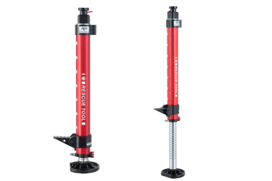 External power hydraulic farmer jack compatible with electric drill for effortless lifting.